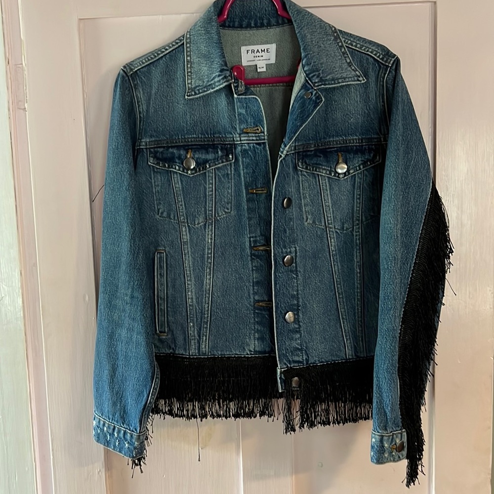 Flame Denim Jacket with fringe